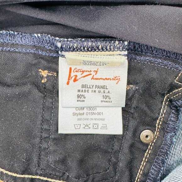Citizens of Humanity Maternity Belly Panel Bootcut Stretch Denim 28 Pull On Jean - Picture 3 of 7